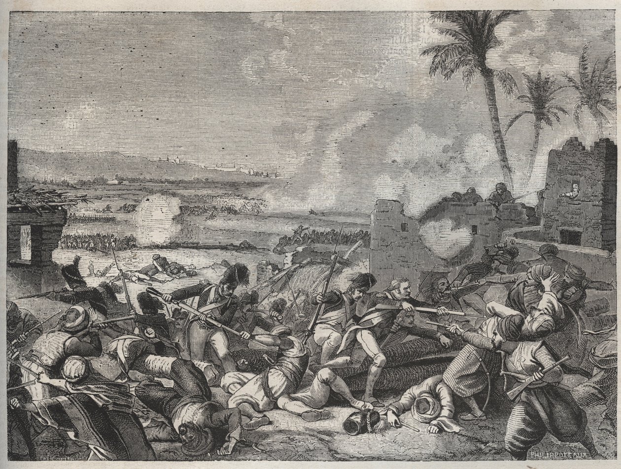Schlacht von Sediman - Schlacht zwischen der französischen Armee unter General Louis Charles Antoine Desaix (1768-1800) und der Mamluken-Armee von Mourad Bey (1750-1801), 7. Oktober von French School