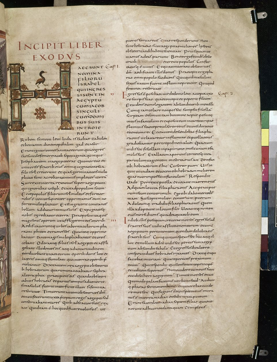 Anfang des Buches Exodus, mit verzierter Initiale 