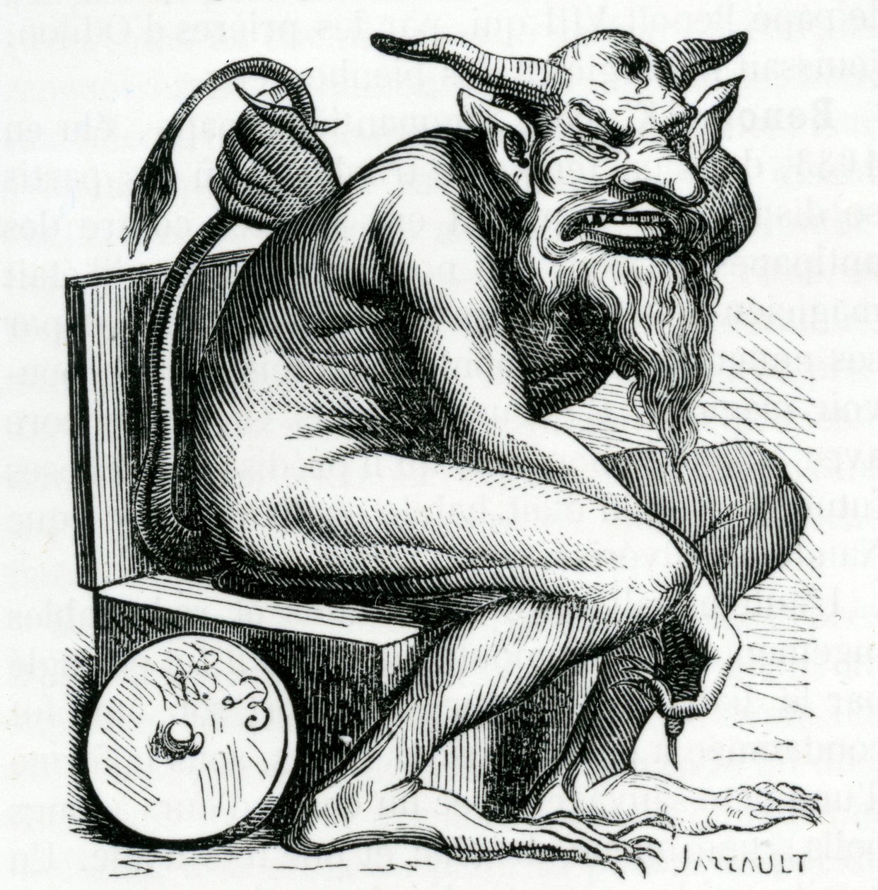 Belphegor, Illustration aus dem Dictionnaire Infernal von Jacques Albin Simon Collin de Plancy von French School
