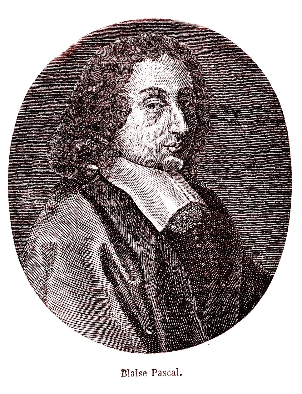 Blaise Pascal, französischer Mathematiker, Philosoph, Physiker und Theologe. 1865 von French School