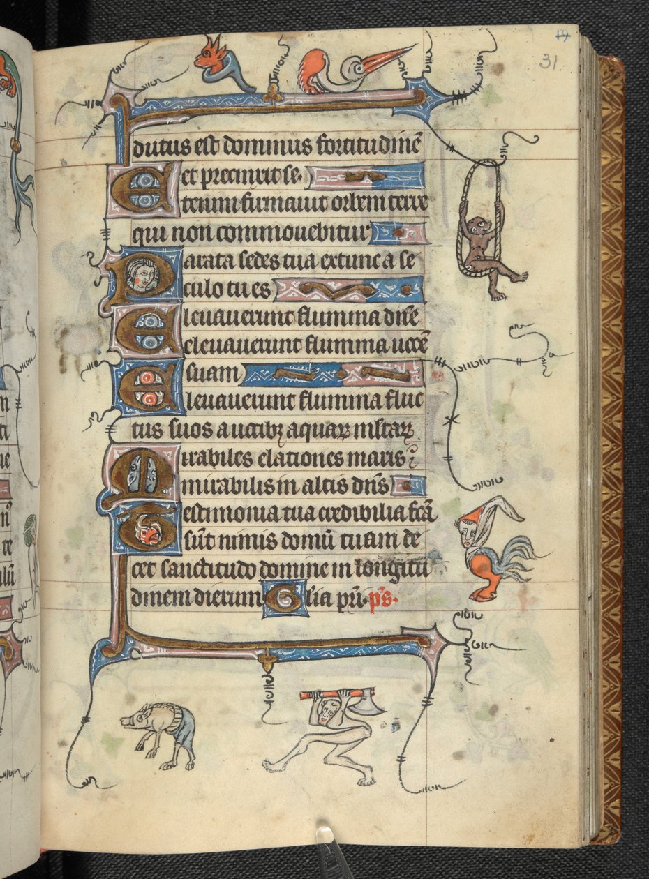 Stundenbuch, Gebrauch von St. Omer, Add MS 36684, f.31r, ca. 1318-25 von French School