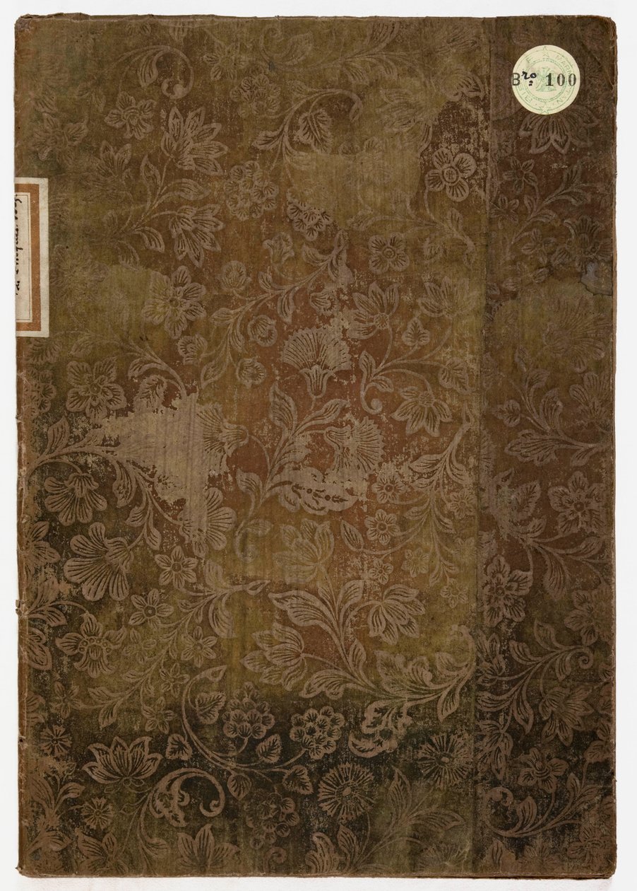 Buch der Etikette des Herzogspalastes von Lucca, Lucca, 1805 (bestickter Stoff & Papier) von French School