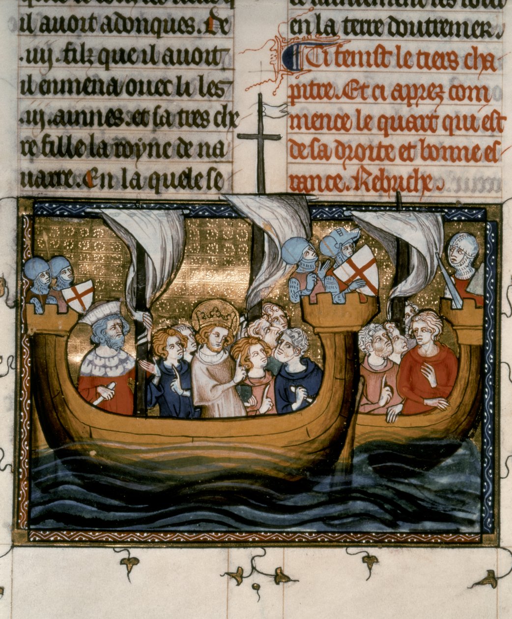 KREUZZUG Siebter: Ludwig IX. bricht zum 7. Kreuzzug auf (1248-54) von French School