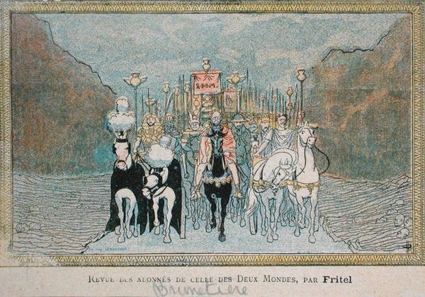 Karikatur des französischen Literaturkritikers Ferdinand Brunetiere (1849-1906), um 1900 von French School