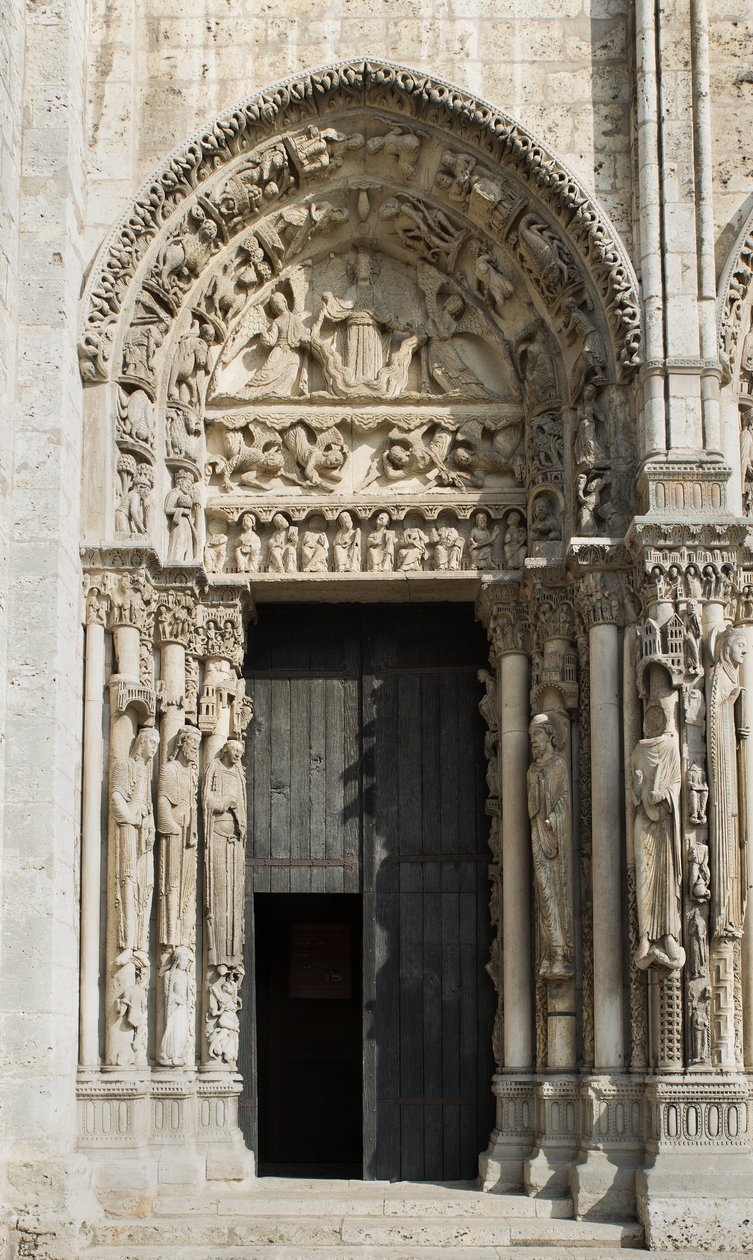 Kathedrale von Chartres, Bucht links vom Königstor, Westfassade von French School