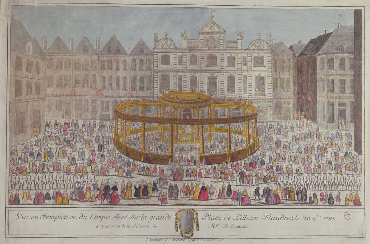 Feierlichkeiten in Lille zu Ehren der Geburt des Dauphins, 1781 von French School