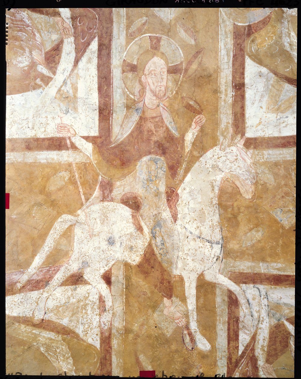 Christus auf einem weißen Pferd, von der Decke der Krypta von French School