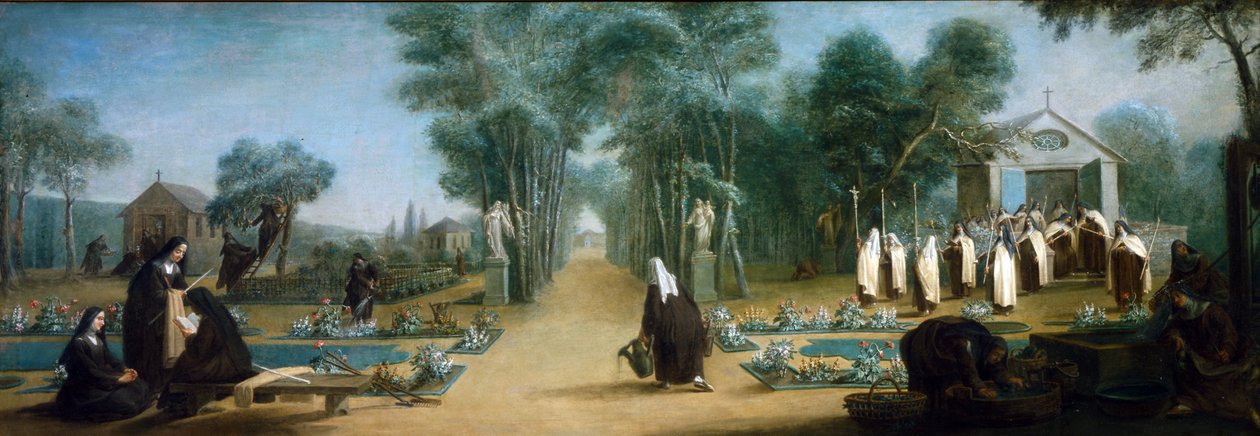 Klostergarten und Schrein, Frankreich, ca. 1870 von French School