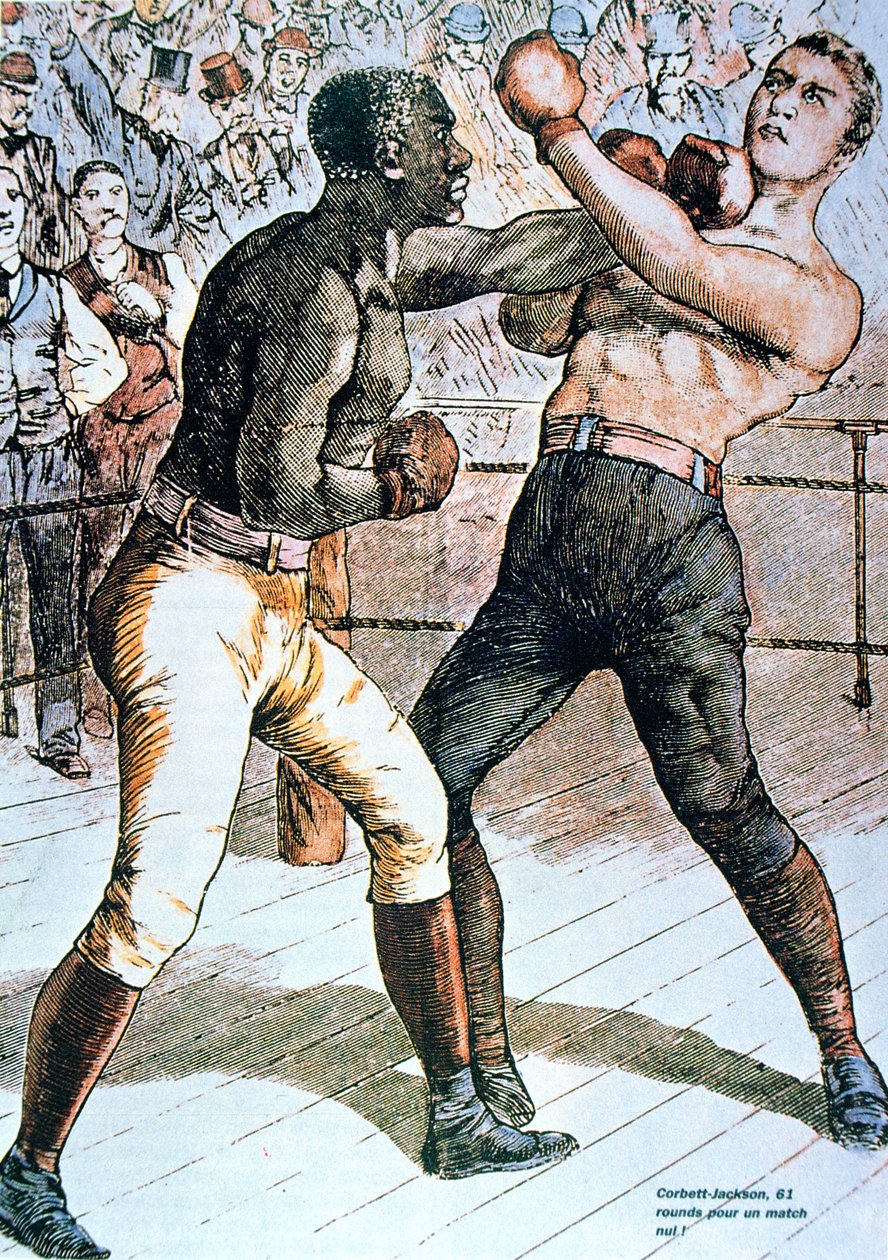 Corbett-Jackson: 61 Runden für ein No Match! 1891 von French School