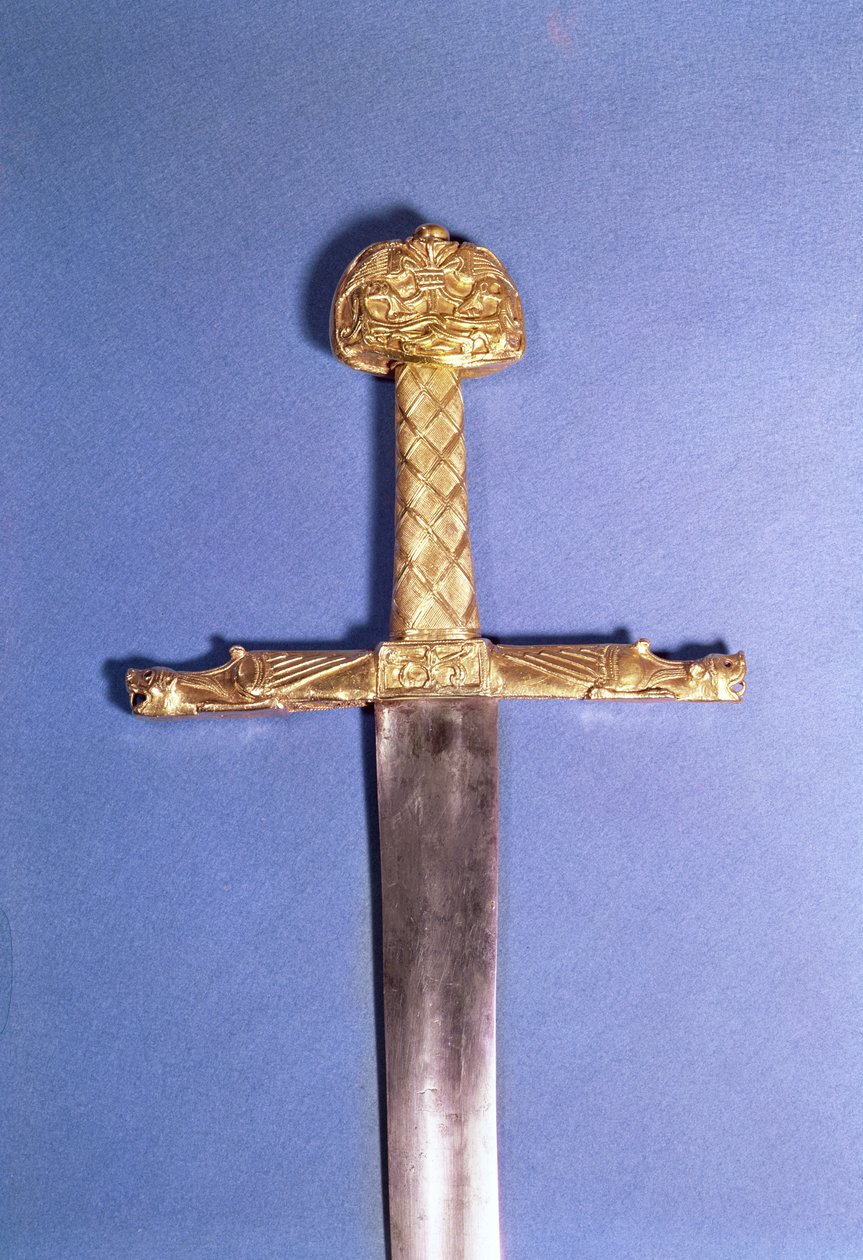 Krönungsschwert der Könige von Frankreich, gehörte Karl dem Großen (742-814), bekannt als `Joyeuse von French School