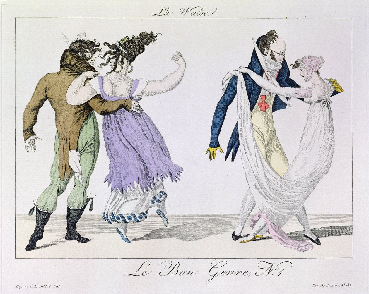 Paare tanzen den Walzer, aus Le Bon Genre, ca. 1810 von French School
