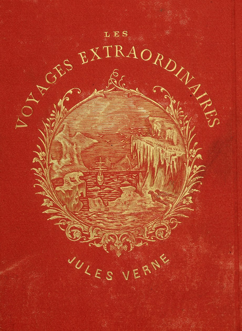 Cover der Sammlung „Les Voyages Extraordinary“ von Jules Verne. Ende des 19. Jahrhunderts von French School