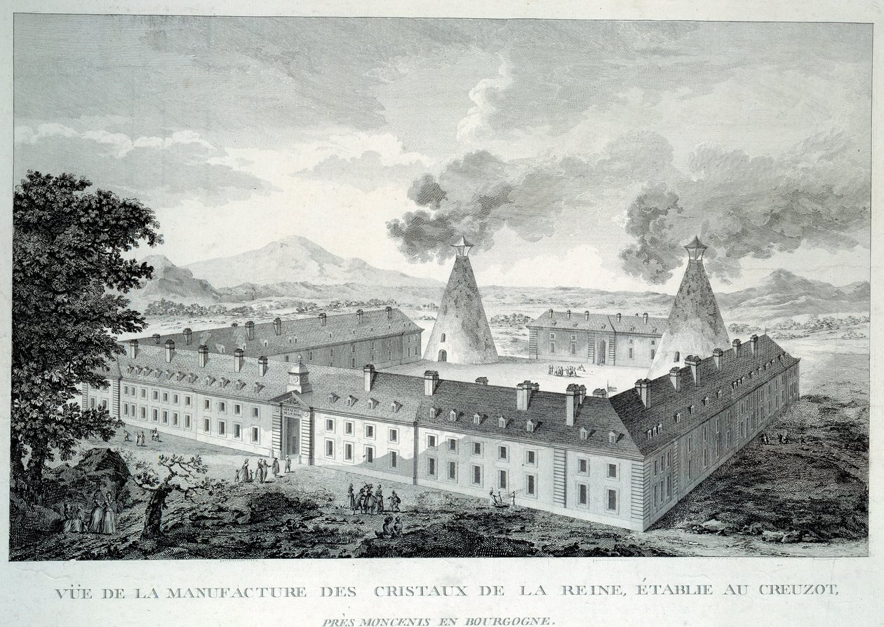 Kristallwerke von Königin Marie Antoinette in Creusot bei Moncenis in Burgund von French School
