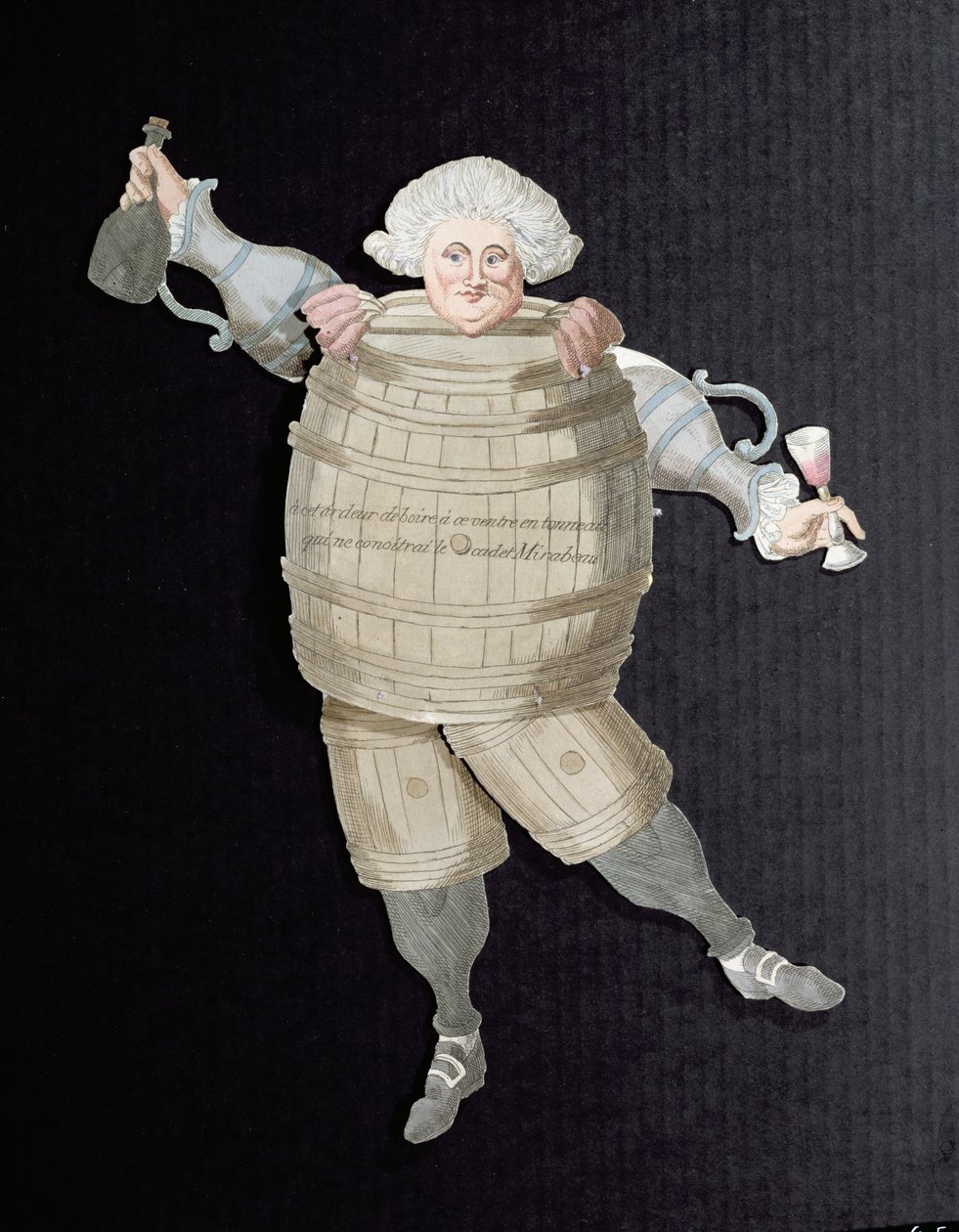 Ausschnitt von Louis Riqueti, Viscount von Mirabeau, genannt Mirabeau-Tonneau, ca. 1790 von French School