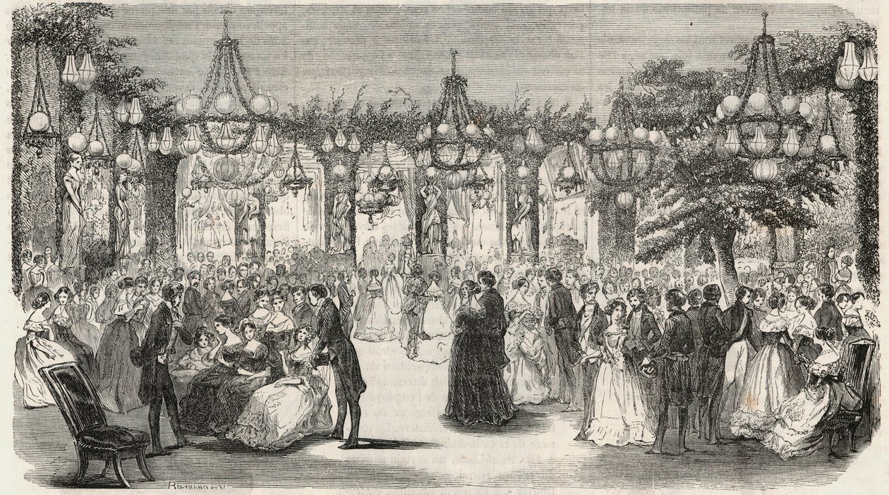 Tanzsaal im Garten des Hôtel Lambert auf der Île Saint-Louis, 2 rue Saint-Louis en l