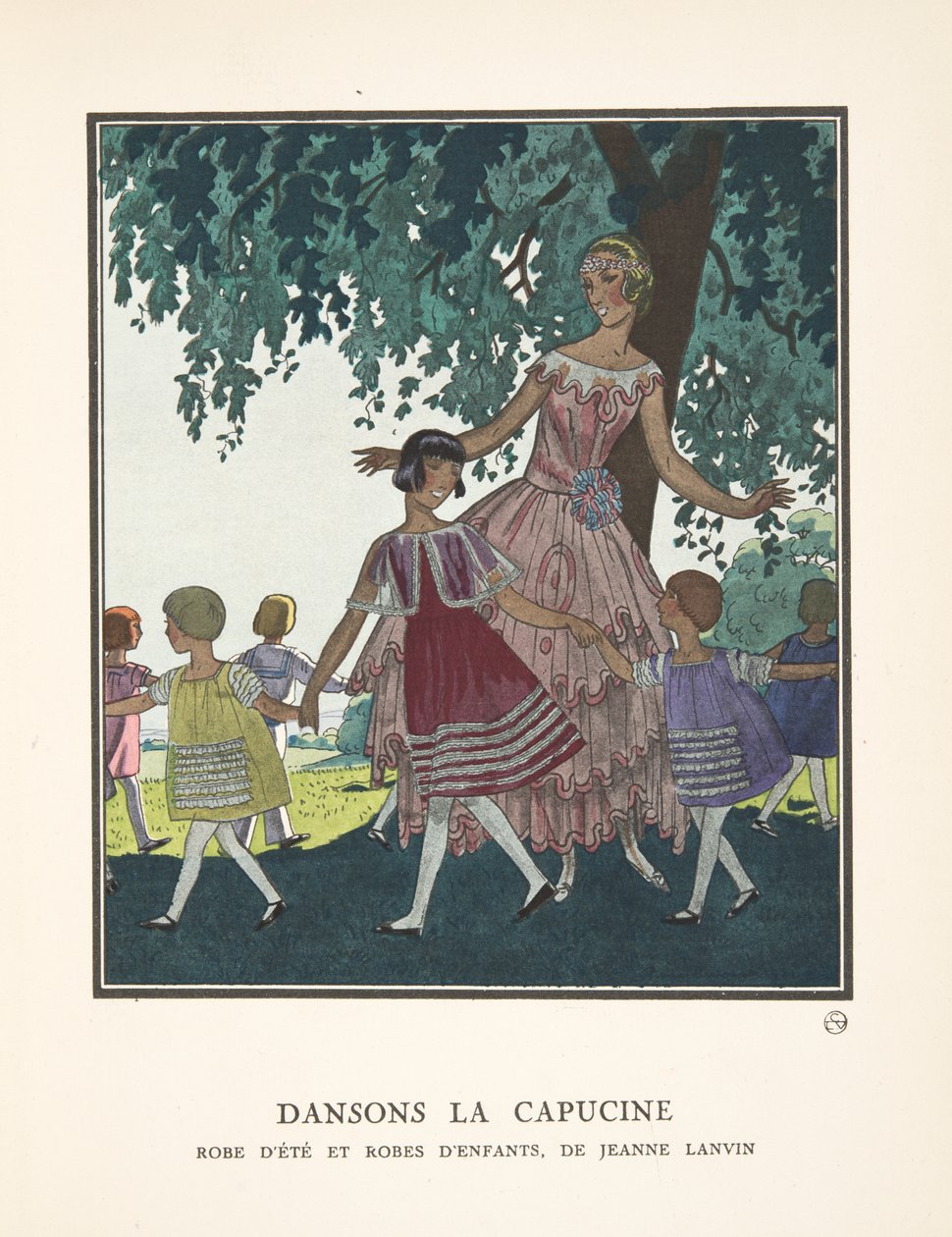 Dansons la Capucine, aus einer Sammlung von Modeplatten von French School