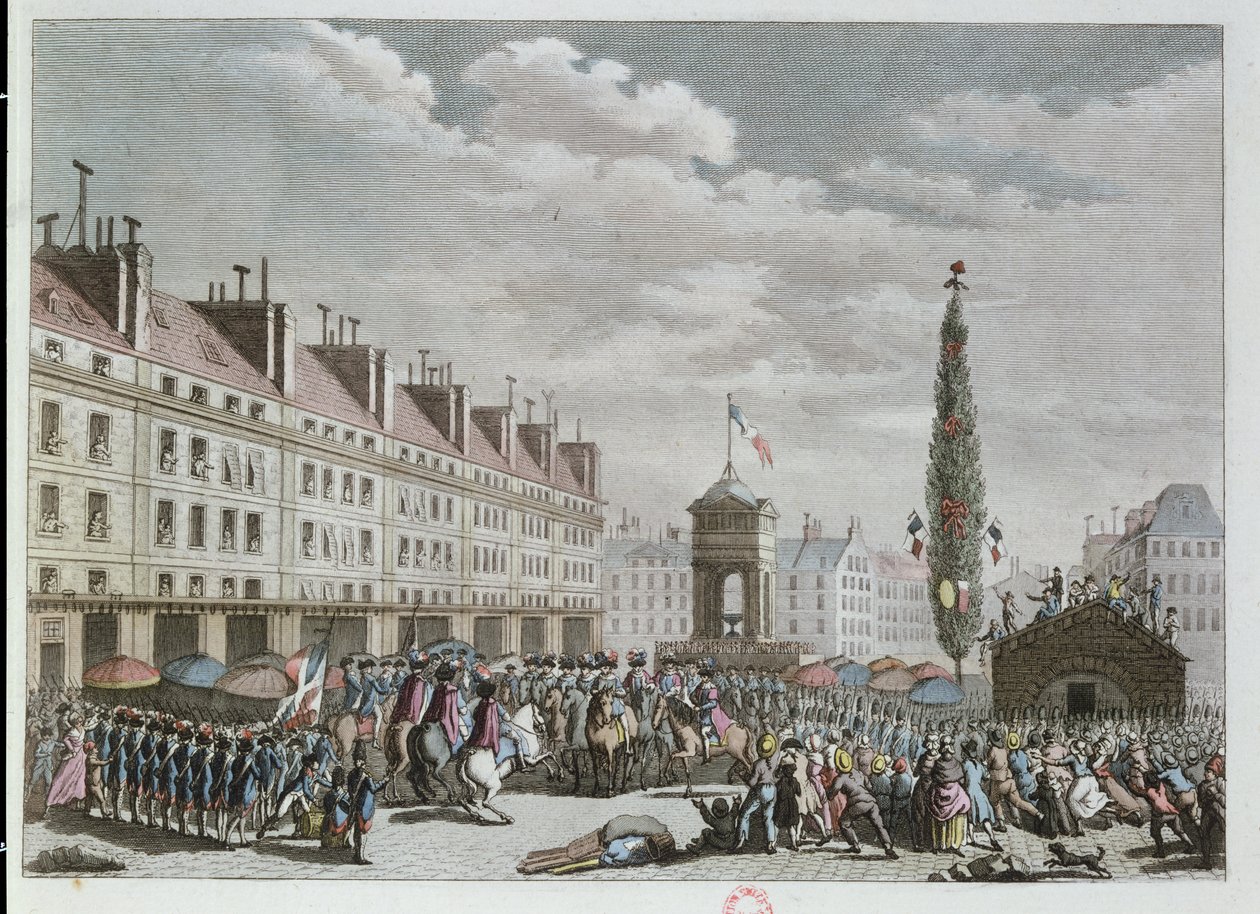 Erklärung der Verfassung, Place des Innocents, Paris, September 1791, 1791 von French School