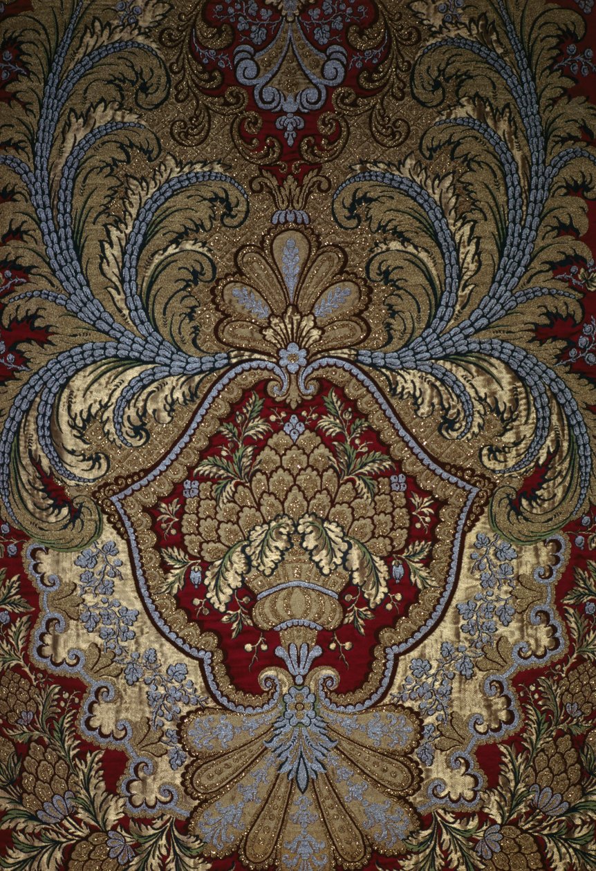 Dekoratives Detail aus einem Wandteppich, Schloss Versailles von French School