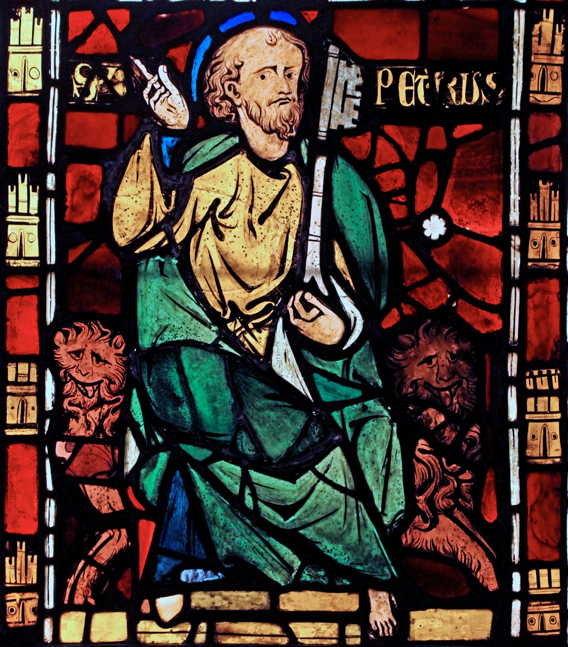 Darstellung von St. Petrus: aus der Kapelle des Schlosses, Rouen? von French School