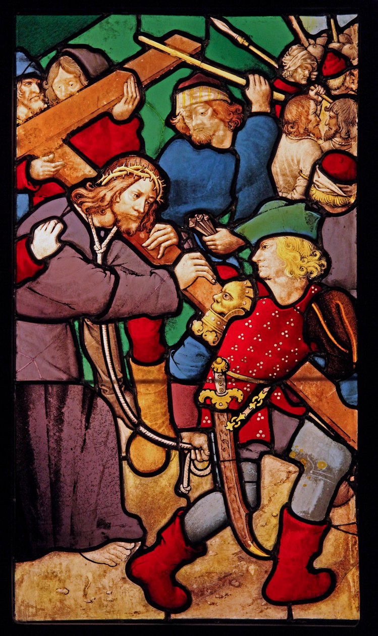 Darstellung des Kreuzwegs; aus der Kapelle im Hotel Cluny von French School