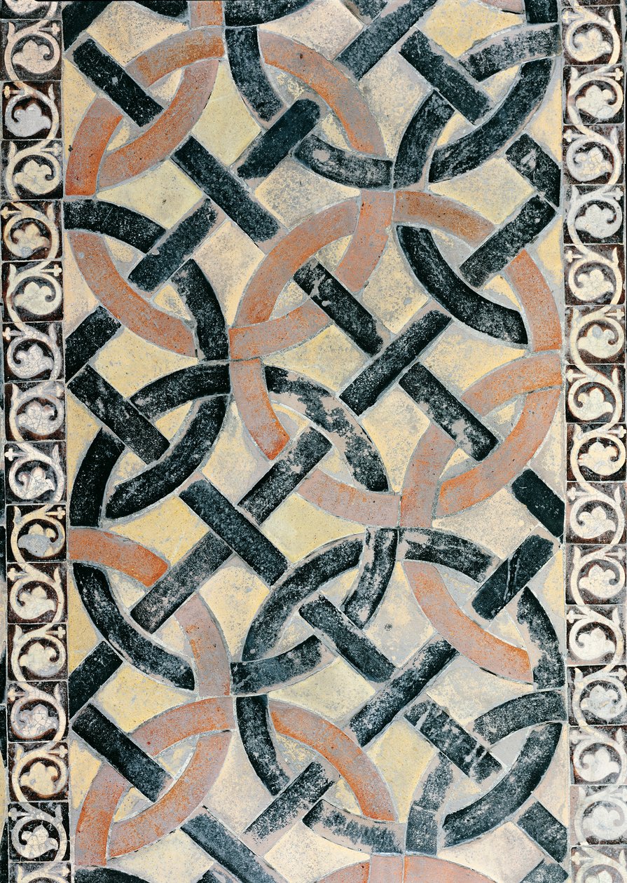 Detail des Pflasters aus der Chapelle de la Vierge von French School