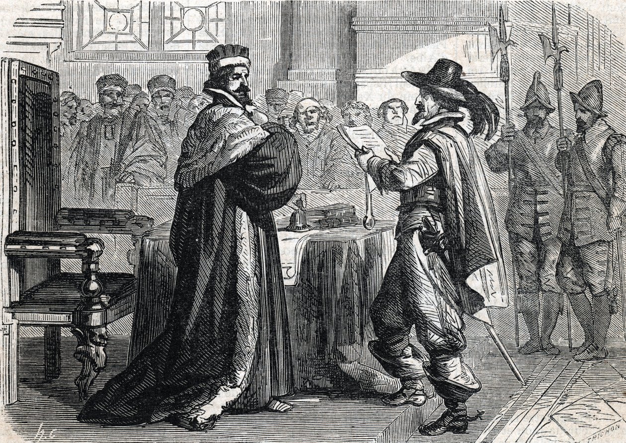 Achter Religionskrieg, Tag der Barrikaden - (Gravur) 1864 von French School