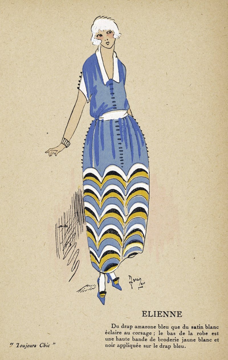 Elienne, aus Toujours Chic, veröffentlicht 1921-22 von French School