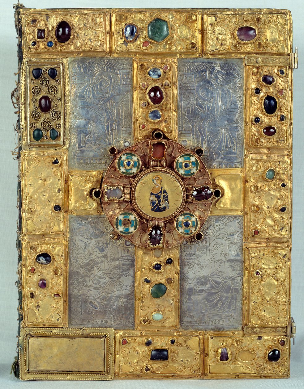 Evangelium mit Edelsteinen besetzt von Saint Gauzelin (Gauzelin von Toul) von French School