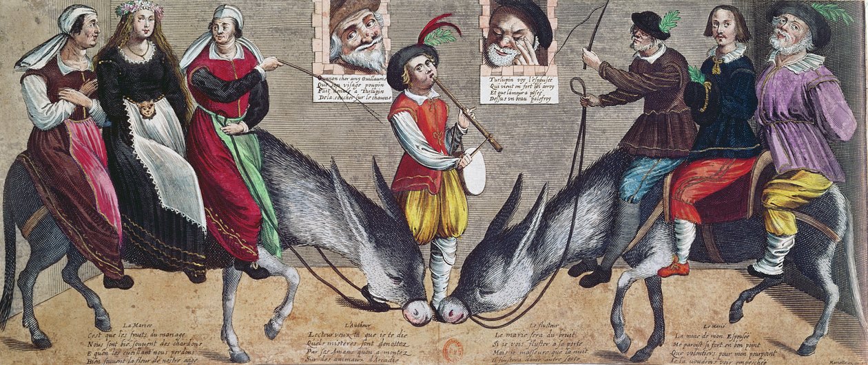 Farce inszeniert um 1600 im Theater des Hotel de Bourgogne von French School