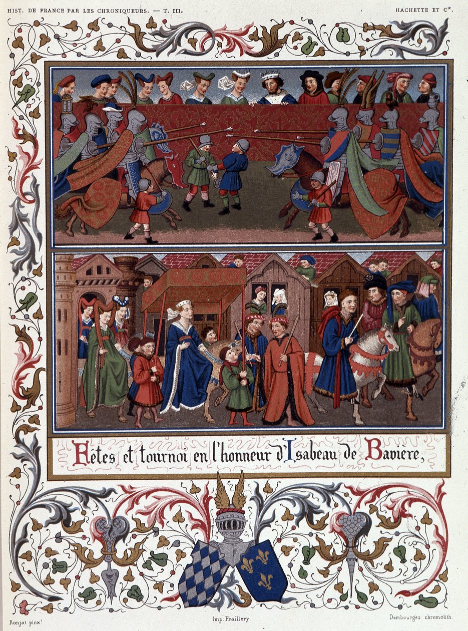 Feste und Turniere zu Ehren von Isabeau (Isabelle, Elisabeth) von Bayern (1371-1435) von French School
