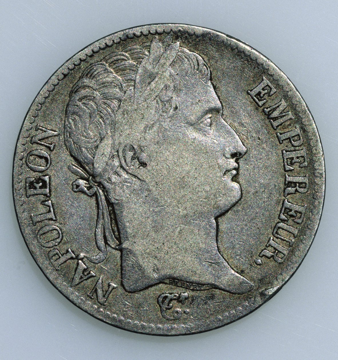 Fünf-Franc-Münze mit dem Kopf von Napoleon (1769-1821) 1811 (Vorderseite) von French School
