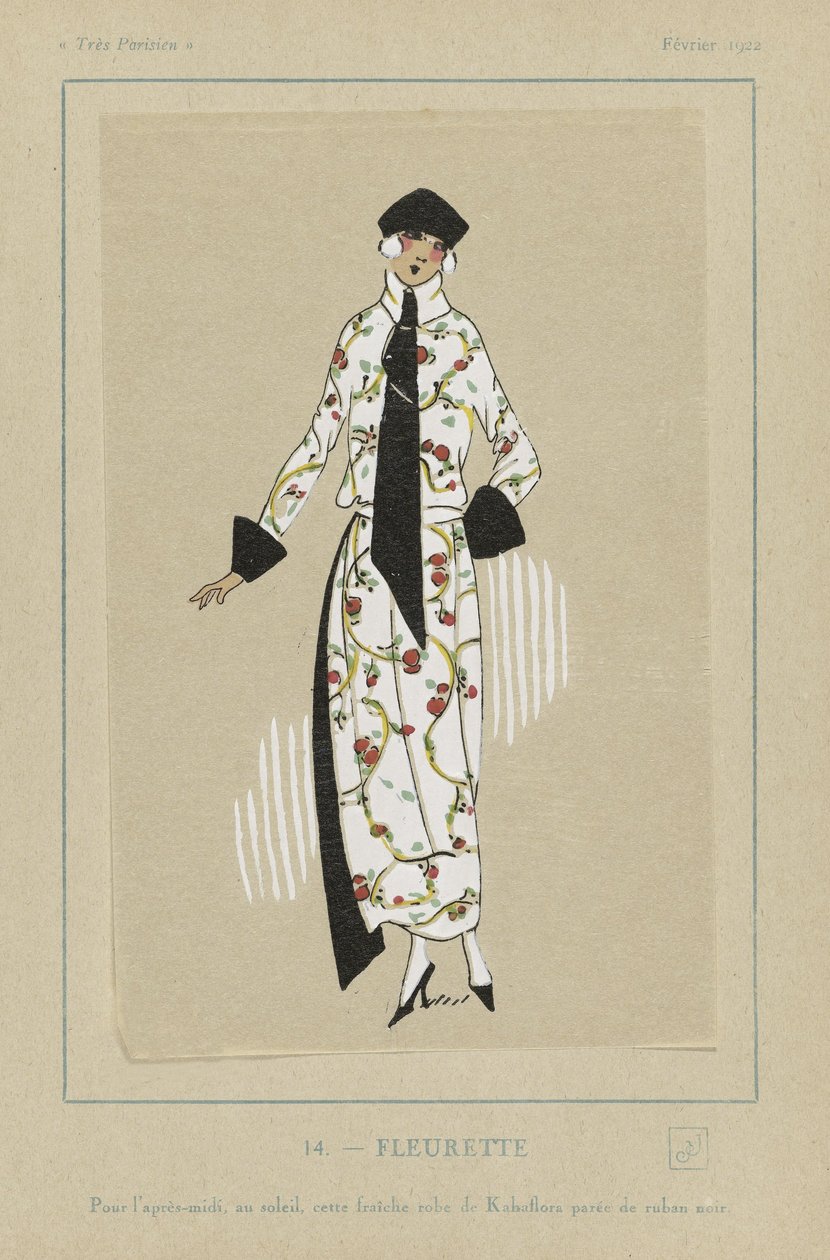 Fleurette, aus Tres Parisiens, veröffentlicht 1922 von French School