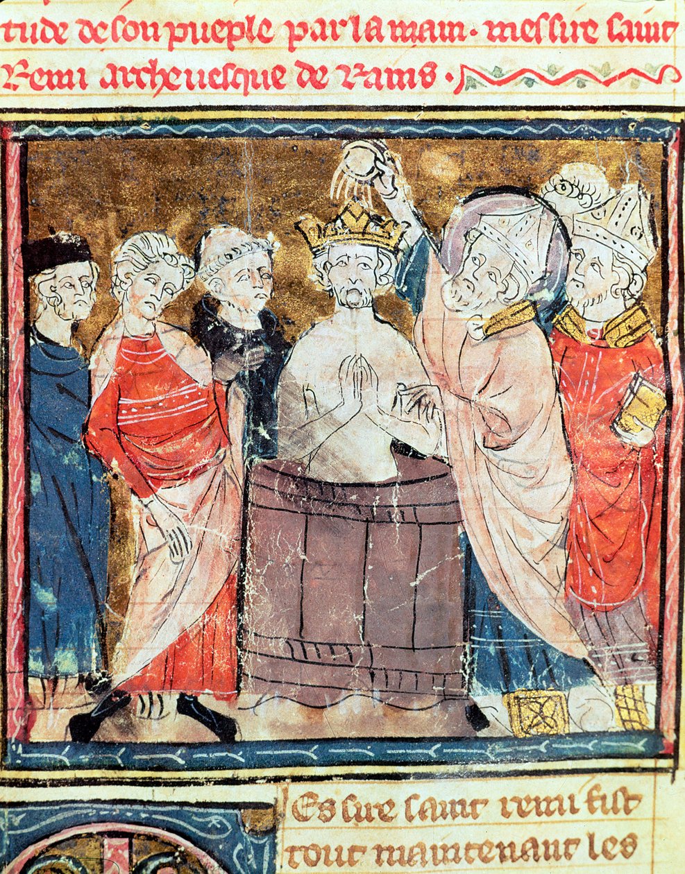 St. Remigius, Bischof von Reims von French School