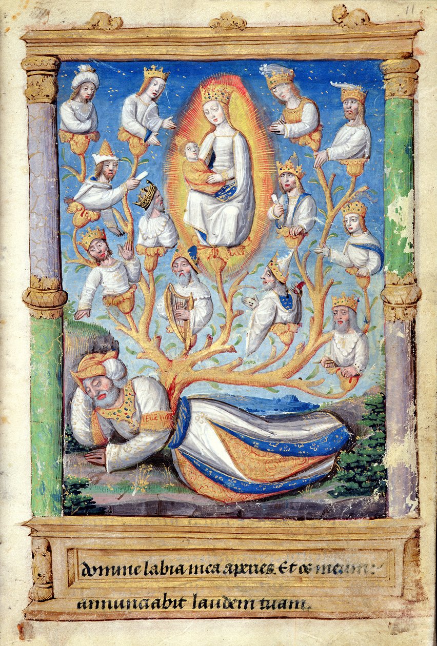 Fol.11r Der Baum Jesse, aus Heures à l