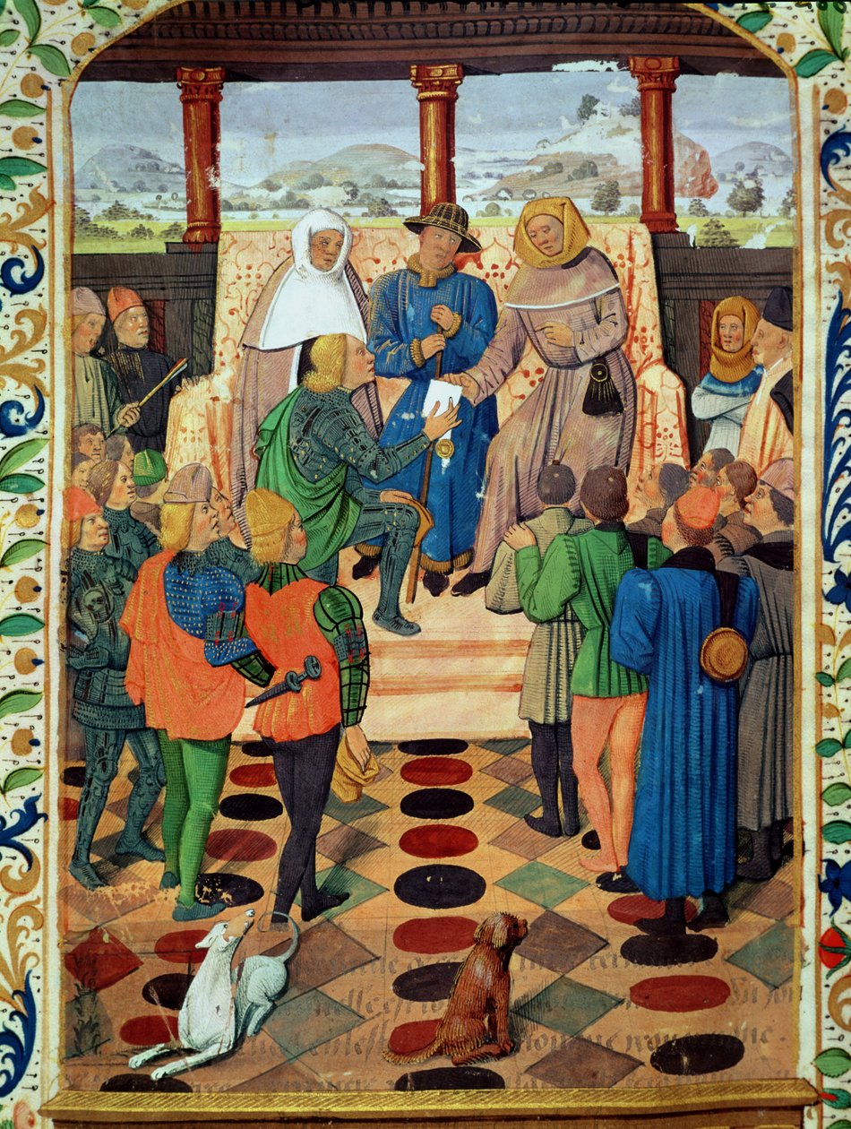 Karl VII. (1403-61) überreicht Jeanne d