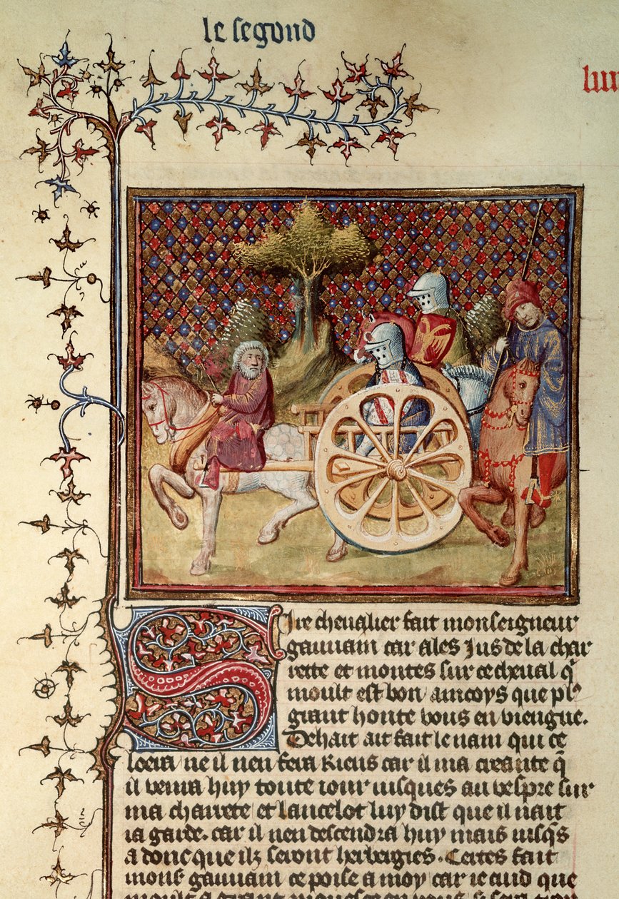 Fr.119 fol.312v Lancelot, der Ritter des Karrens, 1344 von French School