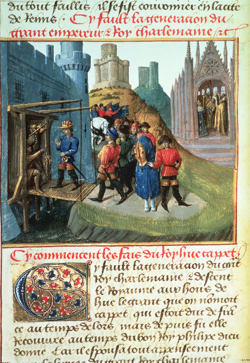 Hugues Capet, Herzog von Frankreich und Bischof Asselin von French School