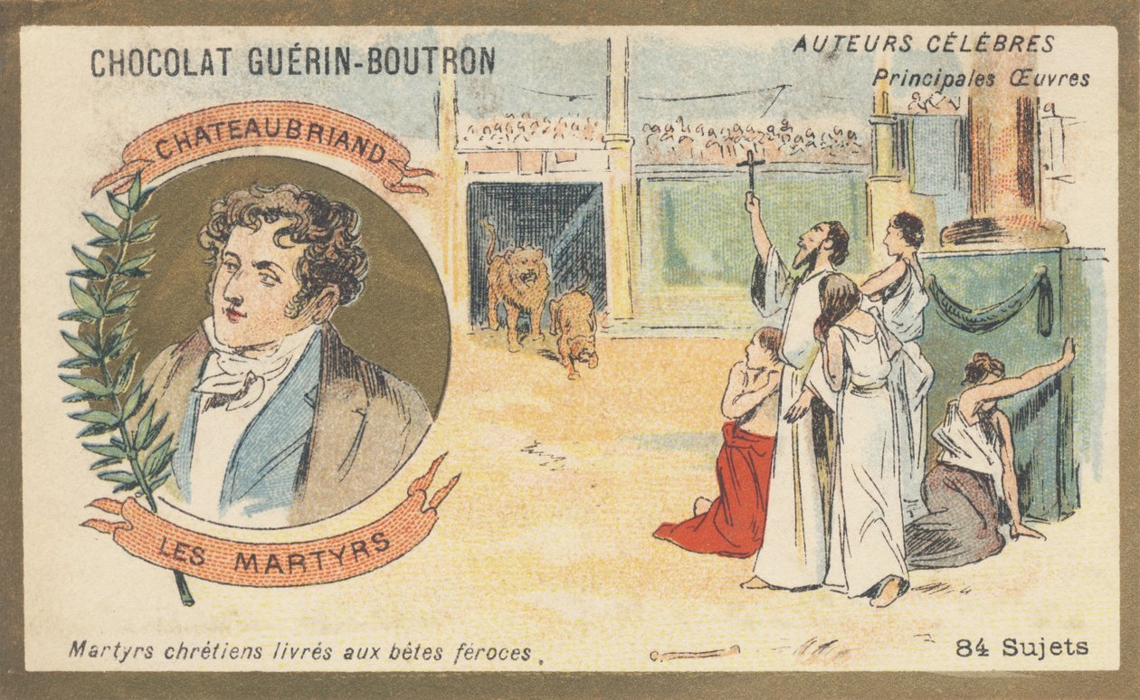 François-René, Vicomte de Chateaubriand (1768-1848), französischer Schriftsteller und Politiker, Autor von „Les Martyrs“ (1809) von French School