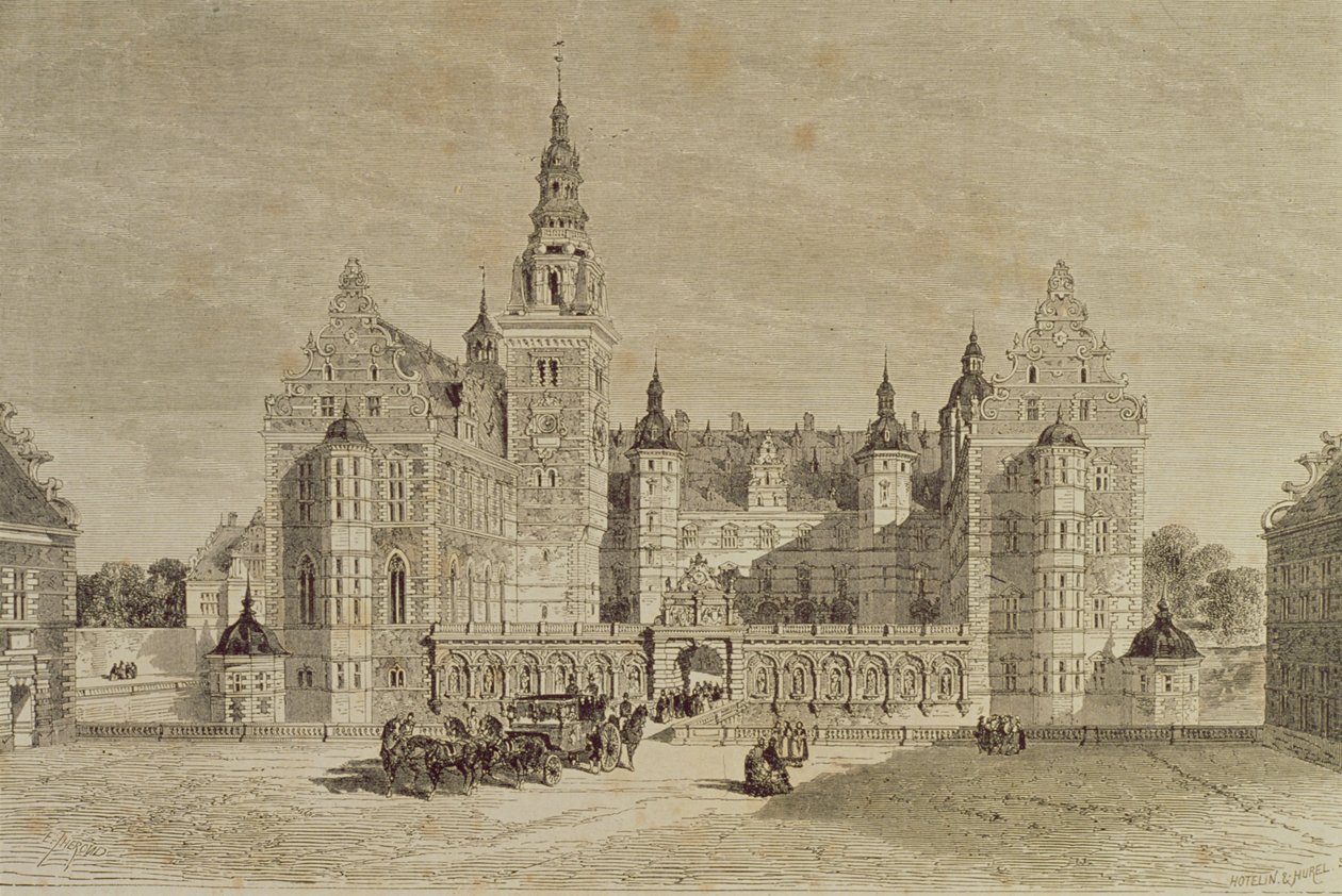 Schloss Frederiksborg, Hillerød, Dänemark, 1850er Jahre, aus `Le Tour du Monde, veröffentlicht in Paris, 1860er Jahre von French School