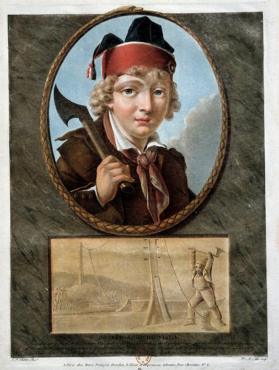 Französische Revolution: Porträt des jungen Joseph Agricol Viala (1780-1793) von French School