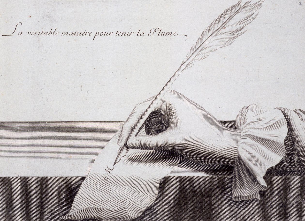 Französische Kalligraphie: „L