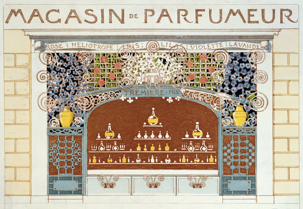Frontdesign eines Parfümladens 
