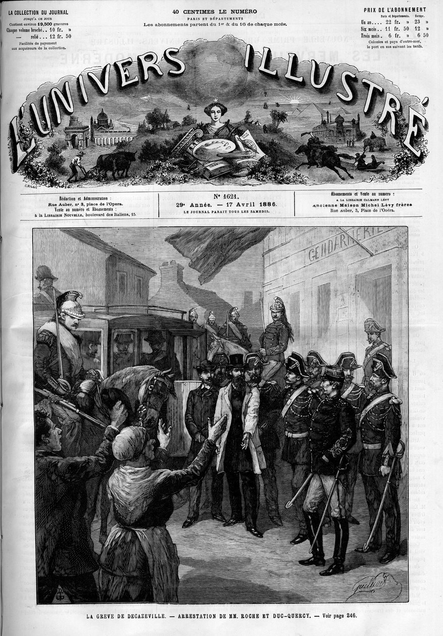 Generalstreik der Bergleute von Decazeville (Aveyron) von French School