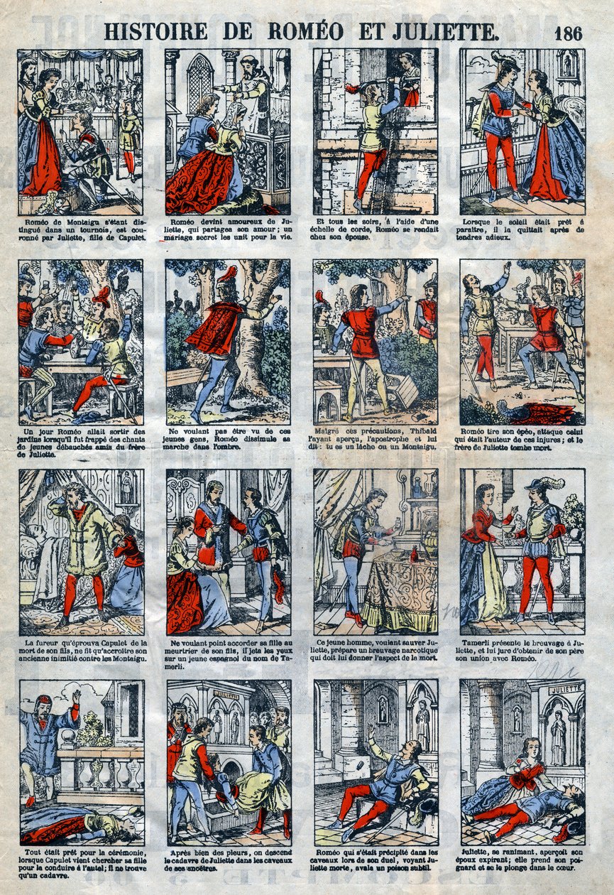 Geschichte von Romeo und Julia nach dem Stück von William Shakespeare von French School