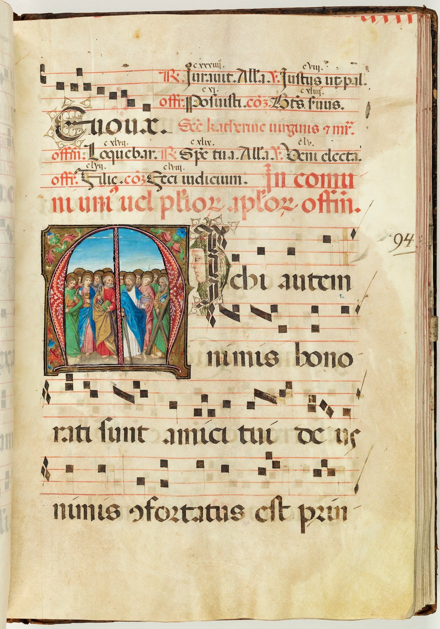 Heilige Apostel, Graduale, f.94 von French School