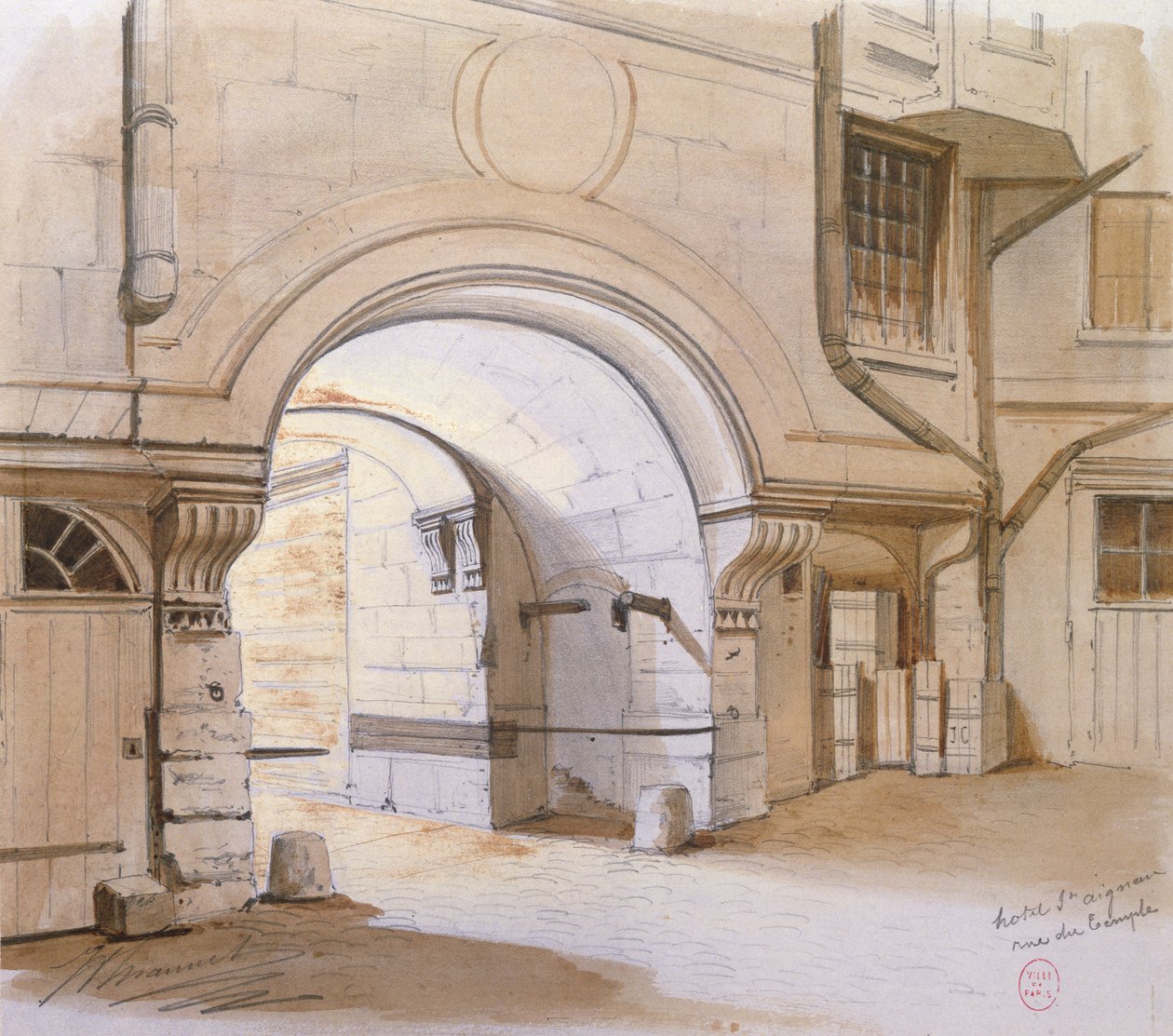 Hotel de Saint-Aignan, Rue du Temple, Paris von French School