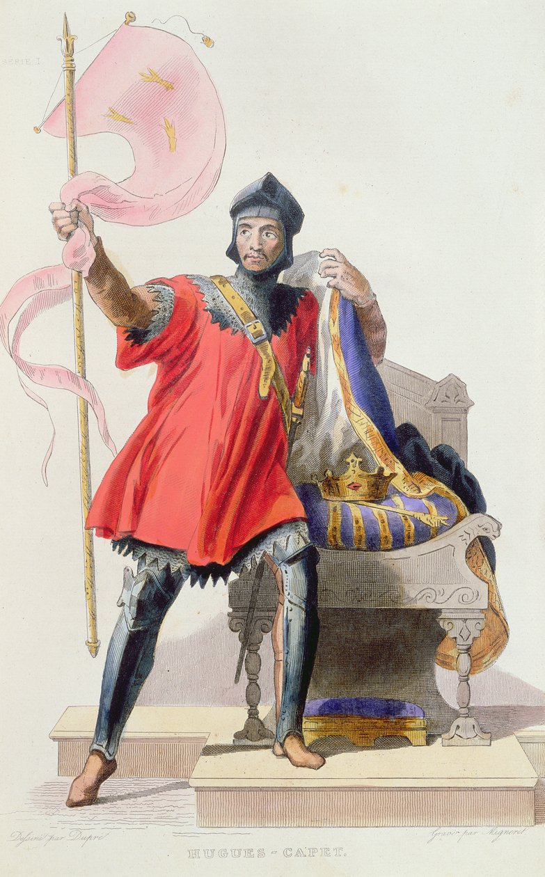Hugues I. Capet (941-996), König von Frankreich, aus Le Plutarque Français von E. Mennechet, 1835 von French School