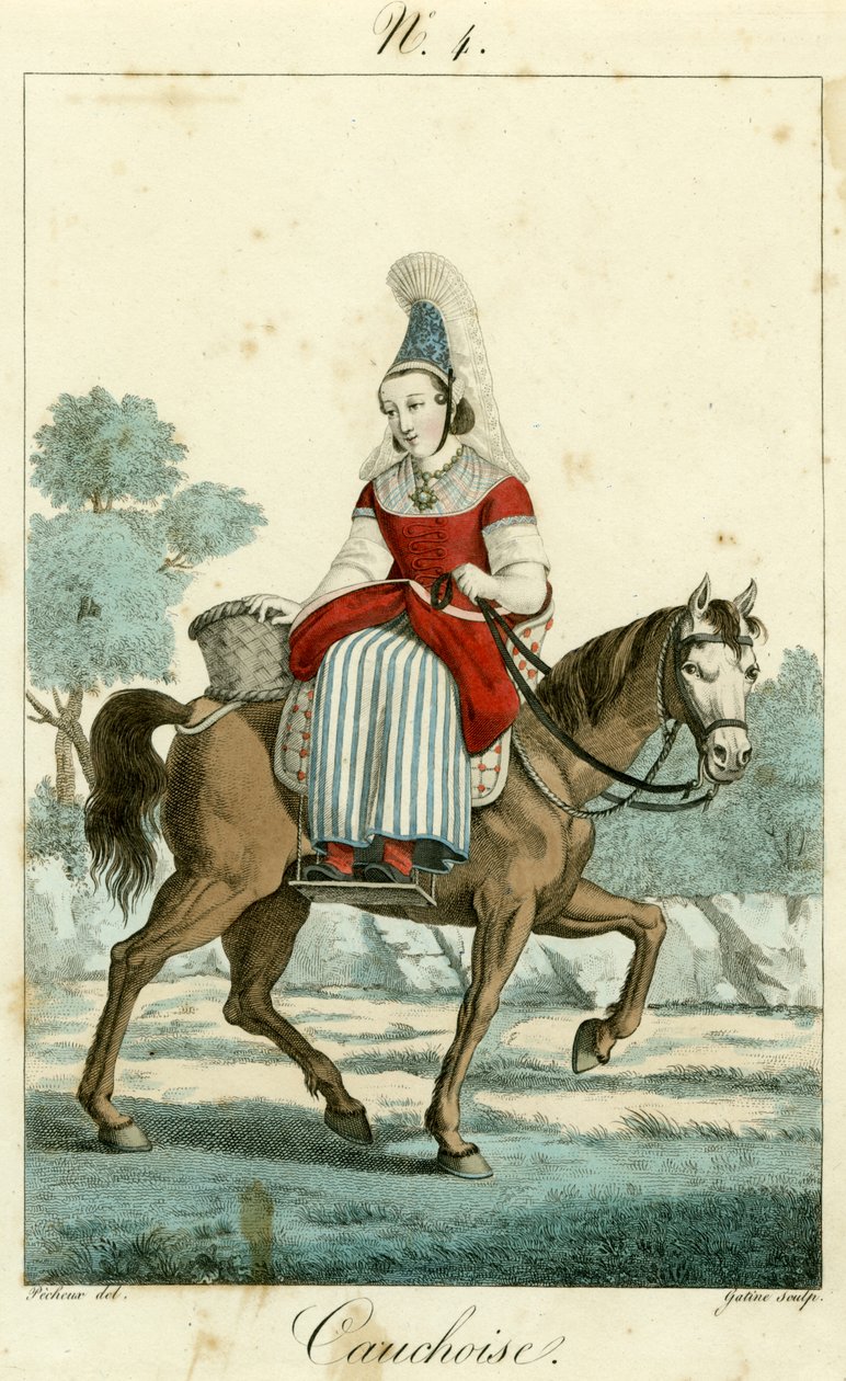 Illustration Nr. 4, Cauchoise-Kostüm von French School