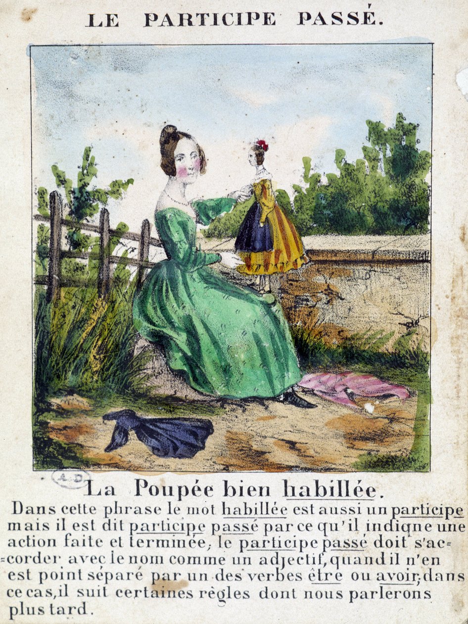 In „La grammaire en images“, Heftalbum, um 1850 von French School