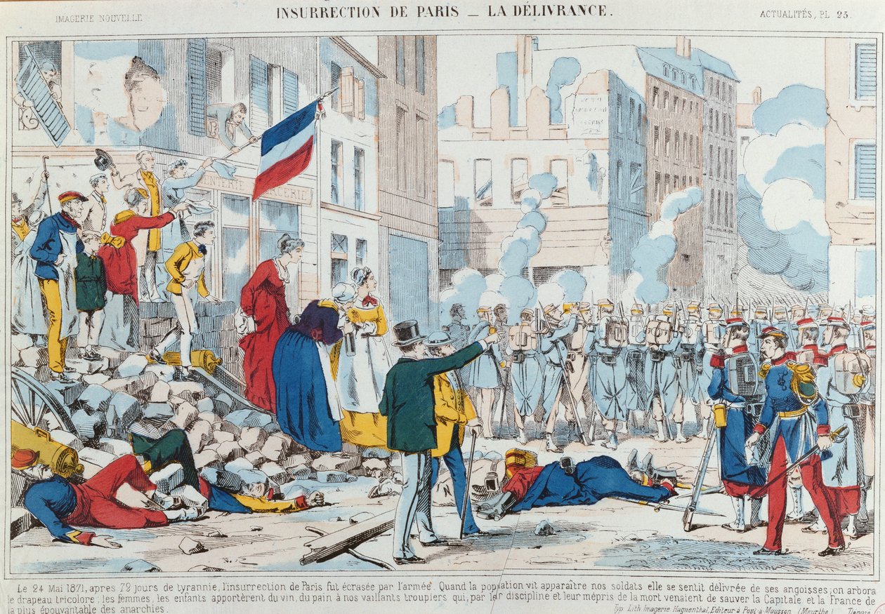 Aufstand von Paris, die Befreiung, 1871 von French School
